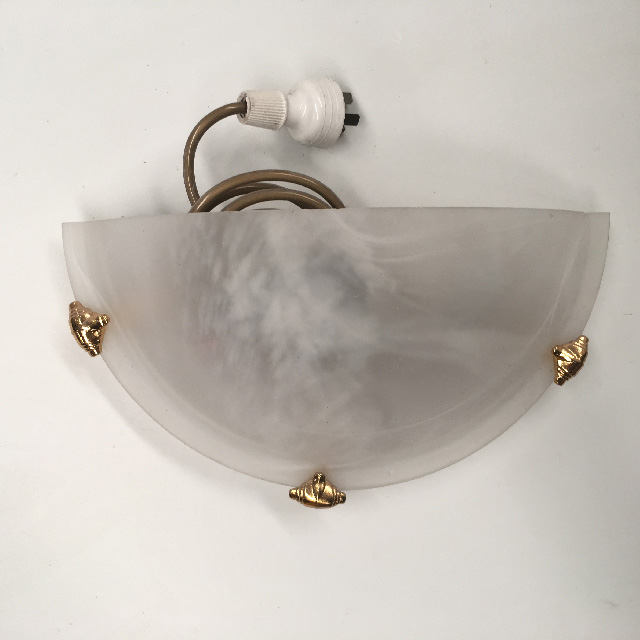 LIGHT, Wall Sconce - Half Moon Frosted Marble Glass (wired)